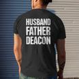 Father Christian Church Deacon Faith Mens Back Print T-shirt Gifts for Him