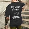 Like Father Like Son 3D Printer Printing Fathers Day Dad Men's T-shirt Back Print Gifts for Him