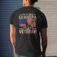 Father's Day 4Th Of July I'm A Dad Grandpa And A Veteran Mens Back Print T-shirt Gifts for Him