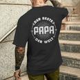 Father's Day Bester Papa Der Welt Father Idea T-Shirt mit Rückendruck Geschenke für Ihn