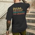 Father's Day Birthday Papa Der Mann Der Mythos Die Legend T-Shirt mit Rückendruck Geschenke für Ihn