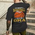 My Favorite Basketball Player Calls Me Oma Men's T-shirt Back Print Gifts for Him