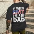 My Favorite Emt Calls Me Dad Emt Father Men's T-shirt Back Print Gifts for Him
