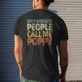 My Favorite People Call Me Poppy Christmas Mens Back Print T-shirt Gifts for Him