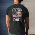 My Favorite Soldier Calls Me Dad Mens Back Print T-shirt Gifts for Him