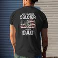 My Favorite Soldier Calls Me Dad Us Army Military Us Flag Mens Back Print T-shirt Gifts for Him