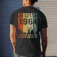 February 1964 59 Years Of Being Awesome Vintage Mens Back Print T-shirt Gifts for Him