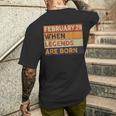 February 29 Birthday When Legend Are Born Birthday Leap Year Men's T-shirt Back Print Gifts for Him
