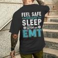 Feel Safe Tonight Sleep With An Emt Men's T-shirt Back Print Gifts for Him