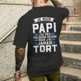 Fête Des Grands-Pères Papi Jamais Tort Super Papy T-shirt imprimé au dos Cadeaux pour lui