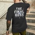 The Final Boss Rock Lightning Wrestling Rock Final Boss Men's T-shirt Back Print Gifts for Him