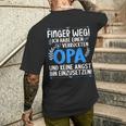 Finger Weg Ich Habe Einen Verrückten Opa Grandpa S T-Shirt mit Rückendruck Geschenke für Ihn