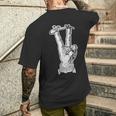 Fingerboarding Victory Finger Skateboard Hobby T-Shirt mit Rückendruck Geschenke für Ihn