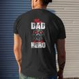 My Firefighter Dad Is My Hero Daughter Son Mens Back Print T-shirt Gifts for Him