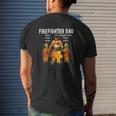 Firefighter Dad Son's First Hero Daughter's First Love Mens Back Print T-shirt Gifts for Him