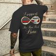 Firefighter I Support The Thin Red Line Men's T-shirt Back Print Gifts for Him