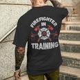 Firefighter In Training Fireman Firemen Men's T-shirt Back Print Gifts for Him
