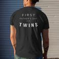 First Father's Day With Twins For Dad Of Twins Mens Back Print T-shirt Gifts for Him