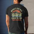Fishing- Mine's So Big I Have To Use Two Hands Bass Dad Men's T-shirt Back Print Gifts for Him