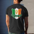 Fitzgerald Irish Family Name Ireland Flag Harp Men's T-shirt Back Print Gifts for Him