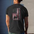Flag Best Buckin' Step-Dad Ever Deer Hunting Father's Day Mens Back Print T-shirt Gifts for Him