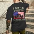 If This Flag Offends You I'll Help You Us Flag Veterans Day Men's T-shirt Back Print Gifts for Him
