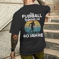 This Football Legende Ist 40 Jahre 40 Birthday Footballer S T-Shirt mit Rückendruck Geschenke für Ihn