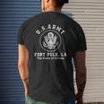 Fort Polk Louisiana Us Army Tigerland Mens Back Print T-shirt Gifts for Him