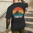 Frankfurt Skyline Retro Vintage Souvenir Frankfurt T-Shirt mit Rückendruck Geschenke für Ihn