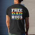 Free Dad Hugs Rainbow Lgbt Pride Father's Day Mens Back Print T-shirt Gifts for Him