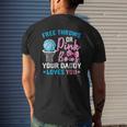 Free Throws Or Pink Bows Daddy Loves You Gender Reveal Mens Back Print T-shirt Gifts for Him