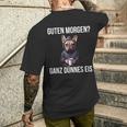 French Bulldog Guten Morgen Ganz Thin Ice Cream T-Shirt mit Rückendruck Geschenke für Ihn