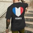 French France Flag T-Shirt mit Rückendruck Geschenke für Ihn