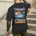 Friends Don't Cruise Alone Cruising Ship Matching Cute Men's T-shirt Back Print Gifts for Him