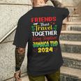 Friends That Travel Together Jamaica Trip Caribbean 2024 Men's T-shirt Back Print Gifts for Him