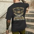 Als Gott Mich Vor 40 Jahre Schuf Birthday Black T-Shirt mit Rückendruck Geschenke für Ihn