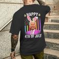 Biden Happy 4Th Of July Confused Easter Biden Bunny Men's T-shirt Back Print Gifts for Him