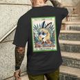 Bunny Cannabis Weed Lover 420 The Stoner Tarot Card Men's T-shirt Back Print Gifts for Him