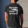 Car Guy Drop A Gear And Disappear Race Car Mens Back Print T-shirt Gifts for Him