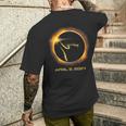 Cat Solar Eclipse 2024 Men's T-shirt Back Print Gifts for Him