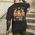 Cinco De Mayo With My Gnomies Trio Gnomes Boys Girls Men's T-shirt Back Print Gifts for Him