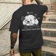Cute English Bulldog Anatomy Dog Biology Men's T-shirt Back Print Gifts for Him