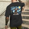 Dachshunds Sausage Dogs In A Starry Night Men's T-shirt Back Print Gifts for Him