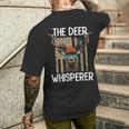 Deer Whisperer Awesome Hunter Usa Flag Buck Hunting Men's T-shirt Back Print Gifts for Him