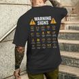 Driving Warning Signs 101 Auto Mechanic Driver Men's T-shirt Back Print Gifts for Him