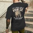 Equestrian I Smell Like Horse Girl Men's T-shirt Back Print Gifts for Him