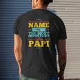 Father's Day For Papi Men From Daughter & Son Mens Back Print T-shirt Gifts for Him