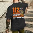 Fire Brigade 112 Wir Machen Hausbesuche Saying 112 T-Shirt mit Rückendruck Geschenke für Ihn