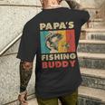 Fishing Papa's Fishing Buddy Vintage Fishing Men's T-shirt Back Print Gifts for Him