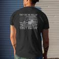 Golfer Dad Husband Mens Us Flag They See Me Rolling Mens Back Print T-shirt Gifts for Him